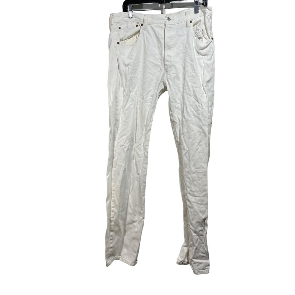Men’s Levi’s 501XX Button Fly White Jeans Size 35x34